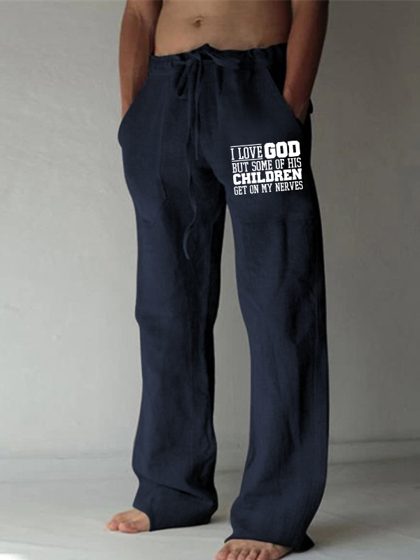I Love God But Some Of His Children Get On My Nerves Christian Beach Pants