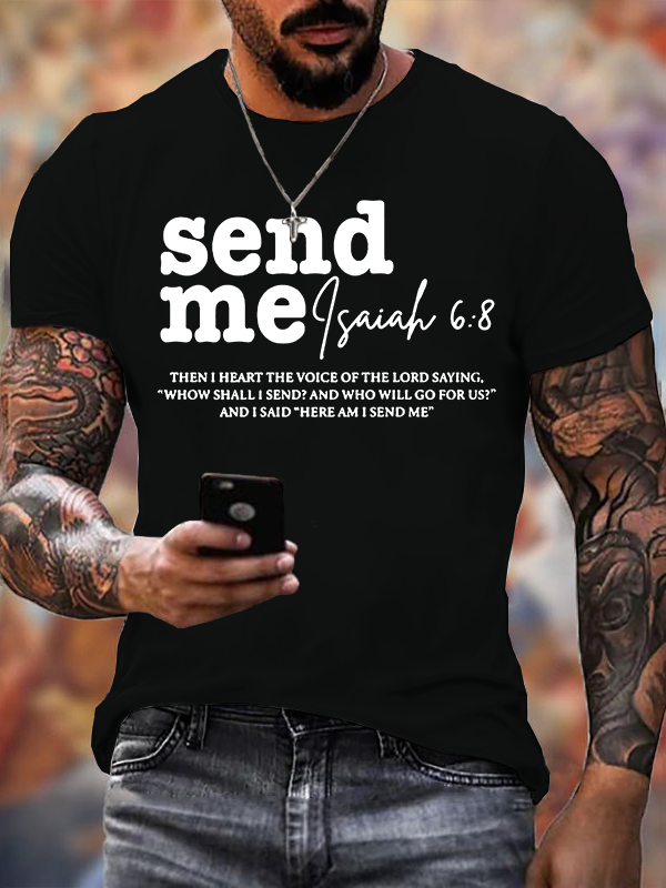 Man Of God Husband Dad Jesus God Christian Cotton T-Shirt