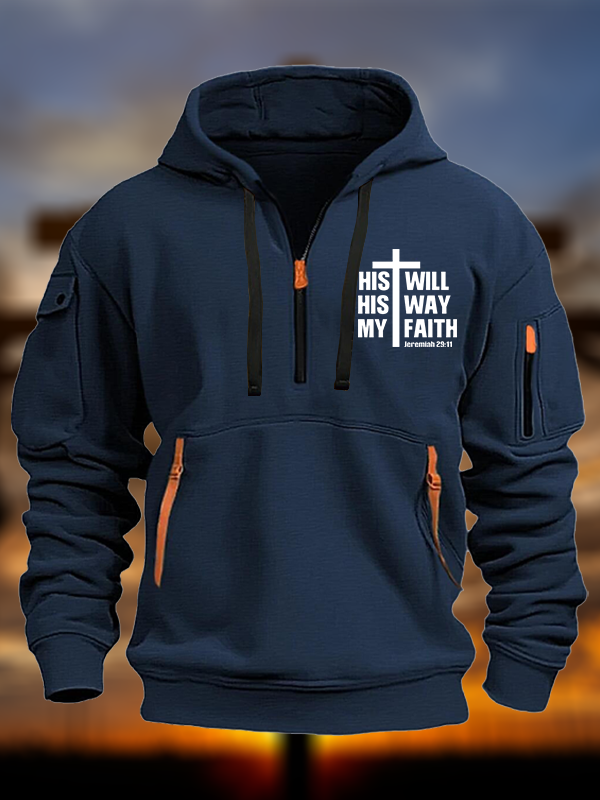 His Will His Way My Faith Jeremiah 29:11  Jesus God Christian Zipper Hoodies