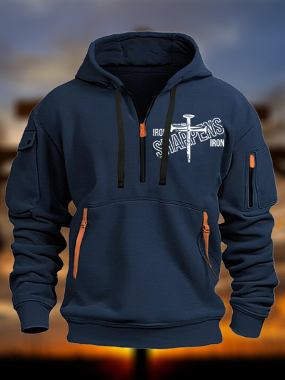 Iron Sharpens Iron Jesus God Christian Zipper Hoodies