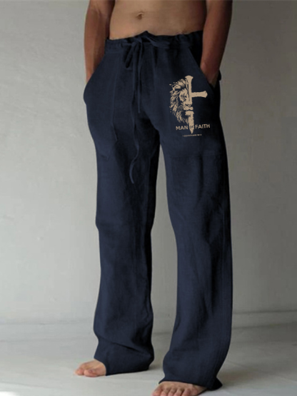 Men's Man of Faith Christian Beach Pants