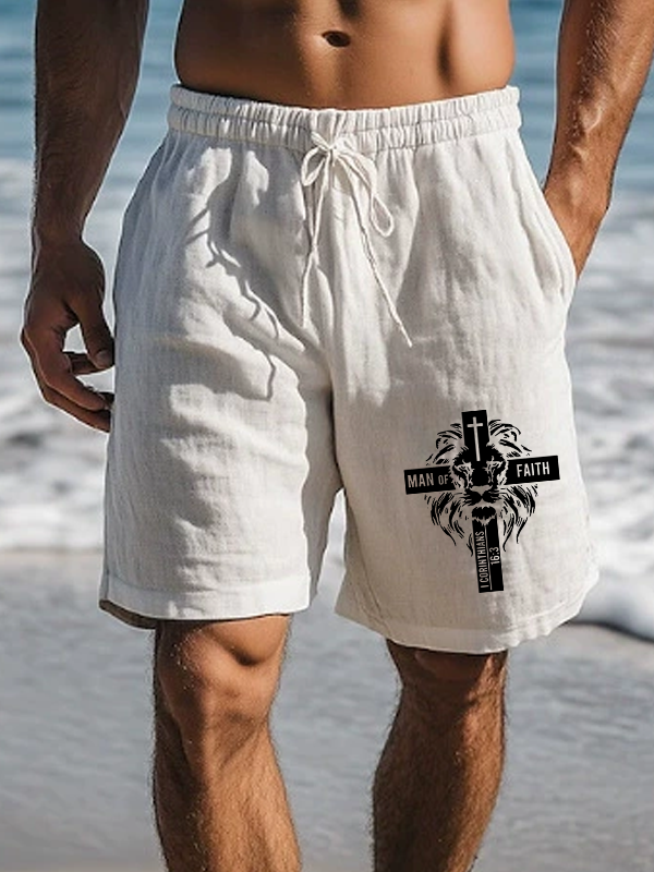 Man of Faith Christian Beach Shorts