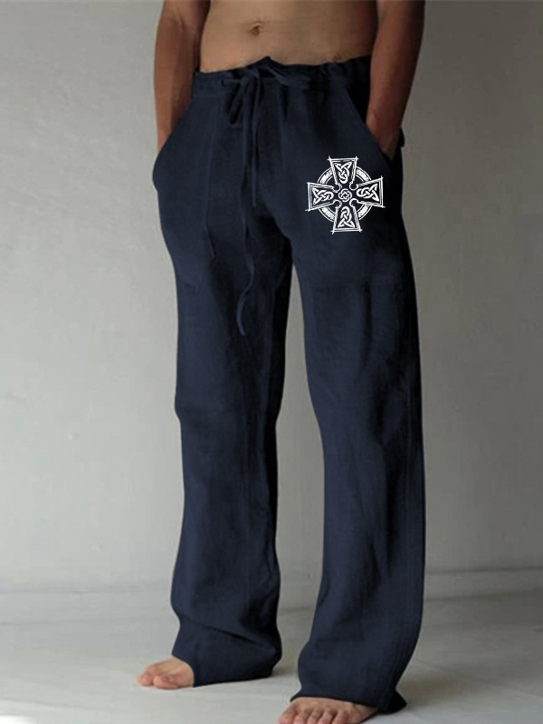 Celtic Cross Christian Beach Pants