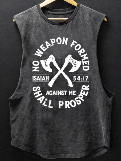 No Weapon Formed Shall Prosper - Isaiah 54:17 Christian Washed Tank