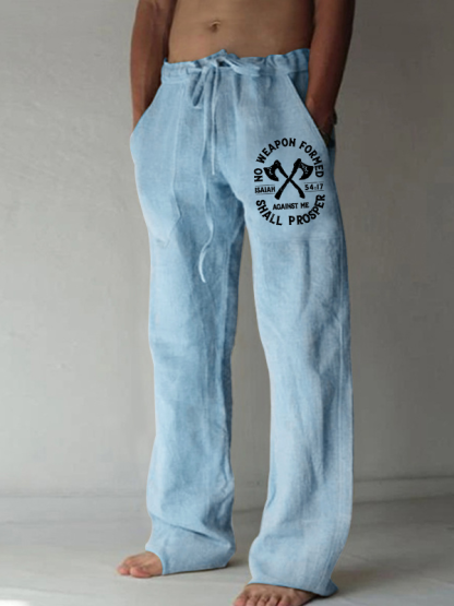 No Weapon Formed Shall Prosper - Isaiah 54:17 Christian Beach Pants