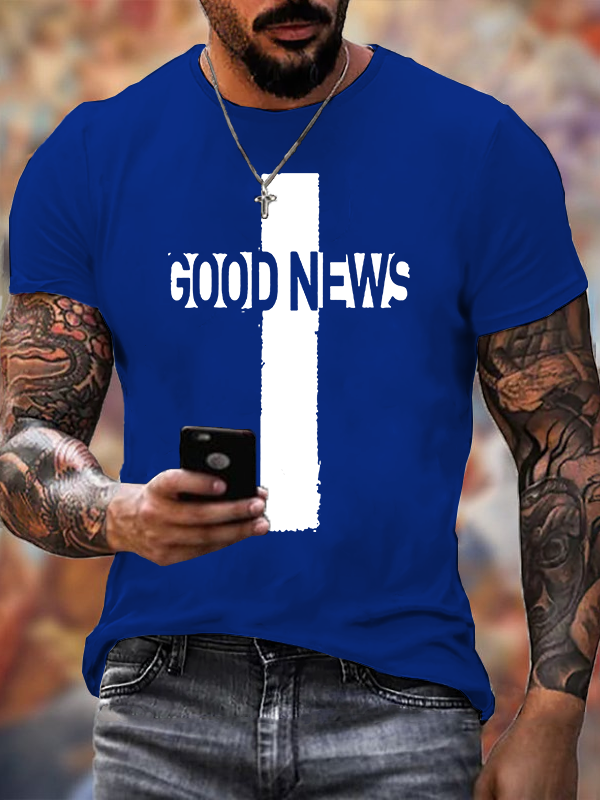 Good News Jesus God Christian Cotton T-Shirt