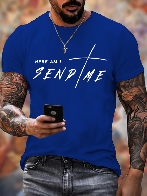 Send Me Isaiah 6:8 Jesus God Christian Cotton T-Shirt