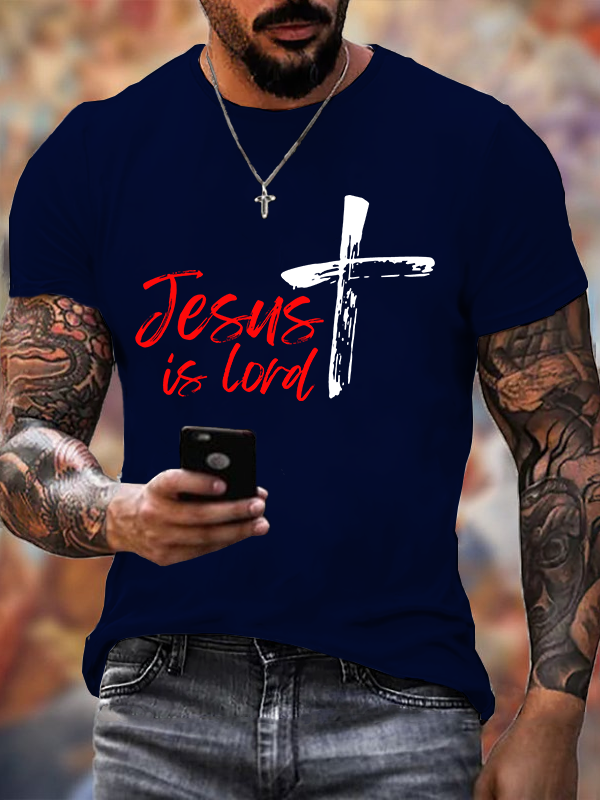 Jesus Is  Lord Jesus God Christian Cotton T-Shirt