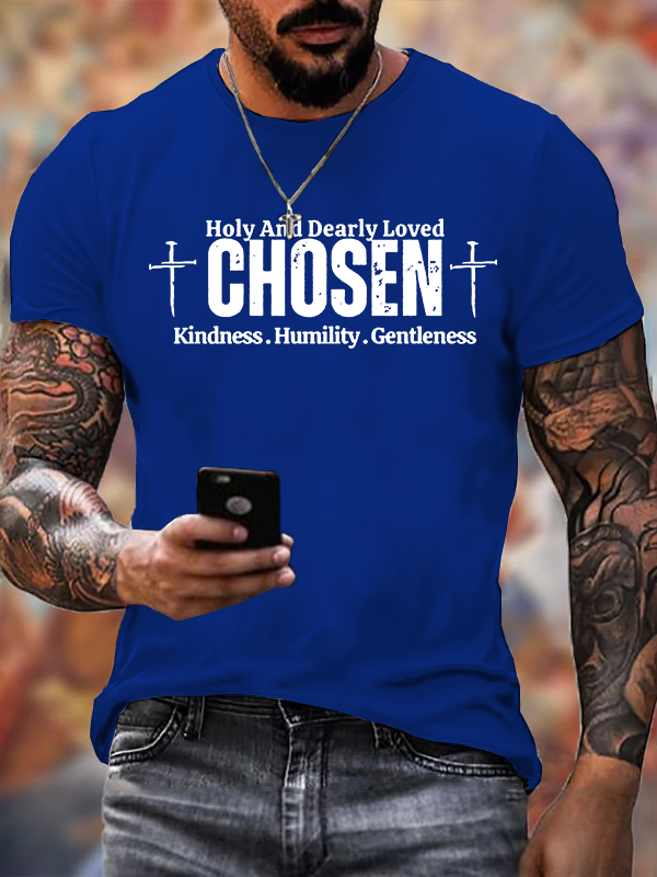 Chosen Jesus God Christian Cotton T-Shirt