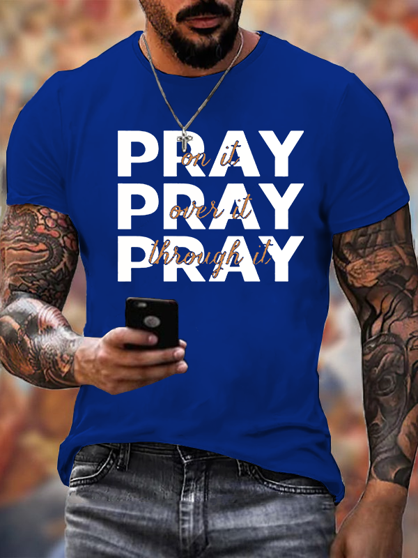 Pray Jesus God Christian Cotton T-Shirt