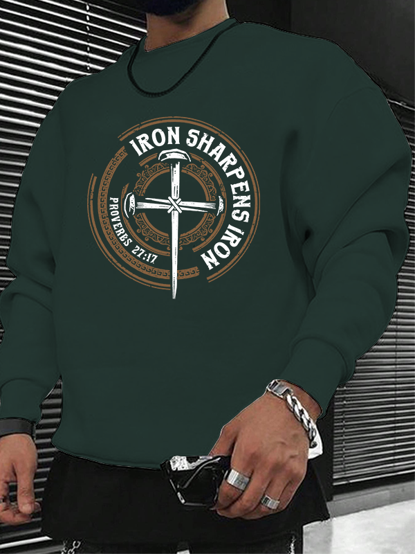 Iron Sharpens Iron - Proverbs 27:17 Christian Sweatshirt