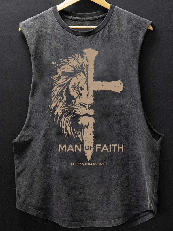 Man of Faith Christian Washed Tank