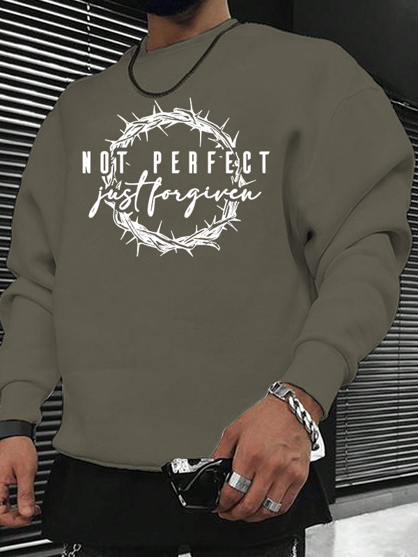 Not Perfect Just Forgiven Religious Christian Sweatshirt