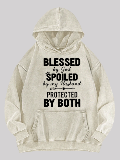 God Bless Jesus God Christian Washed Hoodie