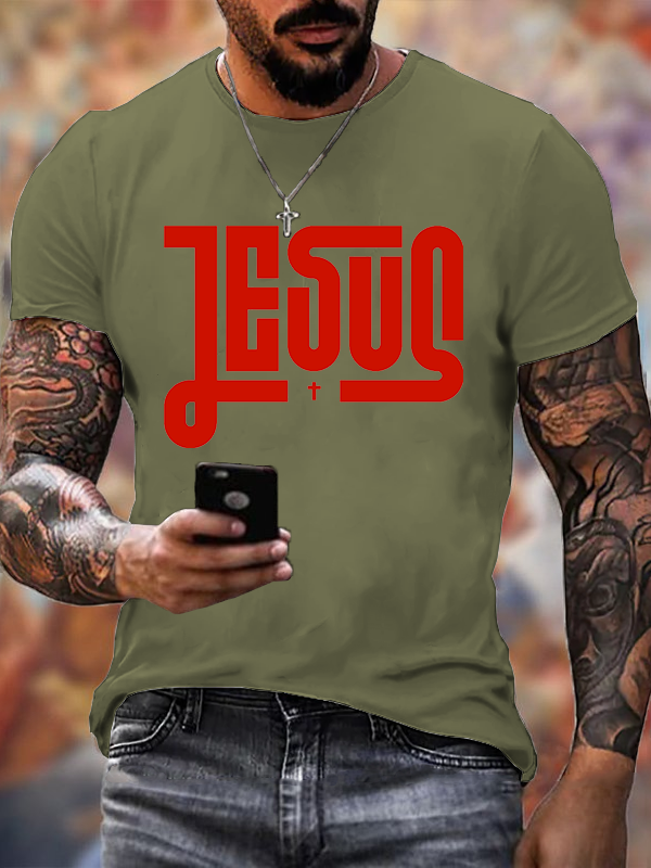 Jesus Cross  Jesus God Christian Cotton T-Shirt