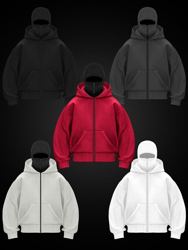 Cross Fleece Double Hooded Hoodie