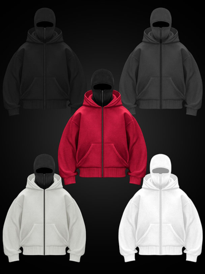 Cross Fleece Double Hooded Hoodie