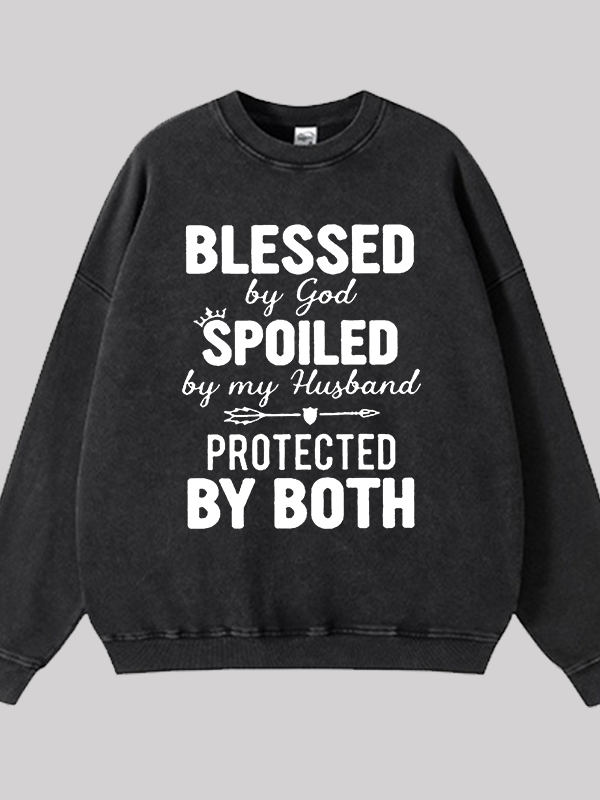 God Bless Jesus God Christian Washed Sweatshirt