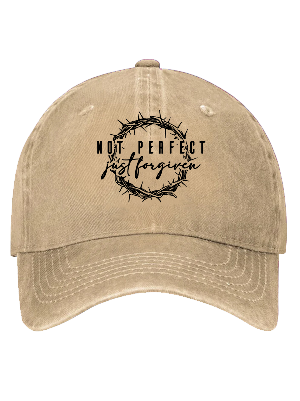Not Perfect Just Forgiven Religious Christian Hat