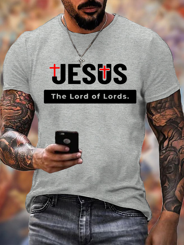 Jesus The Lord of Lords Jesus God Christian Cotton T-Shirt