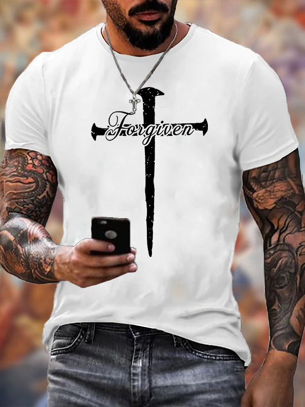 Forgiven Jesus God Christian Cotton T-Shirt