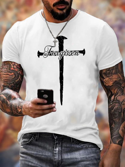 Forgiven Jesus God Christian Cotton T-Shirt