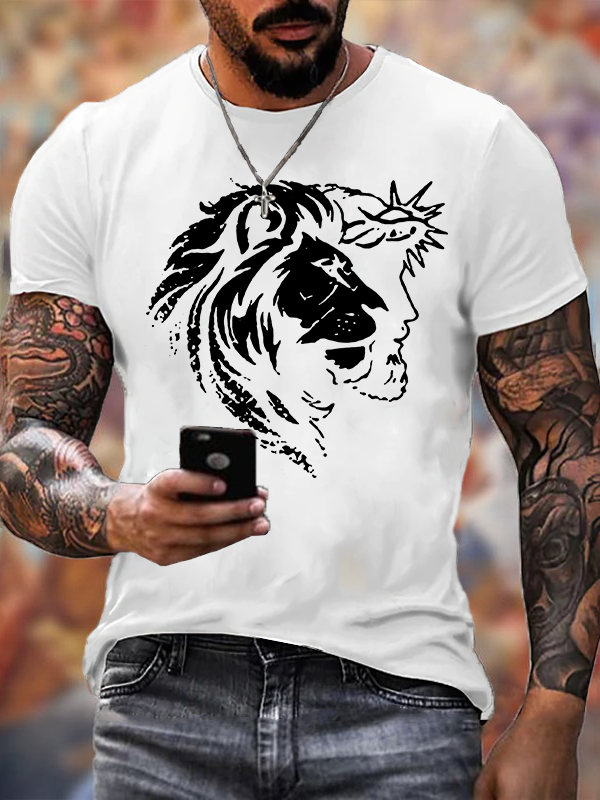 King of Kings Jesus God Christian Cotton T-Shirt