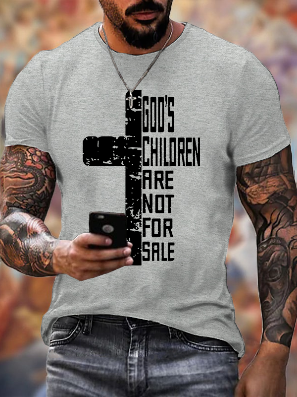God'S Children Are Not For Sale Jesus God Christian Cotton T-Shirt