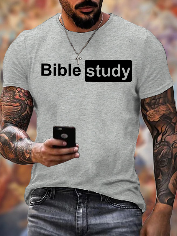 Bible Study Jesus God Christian Cotton T-Shirt