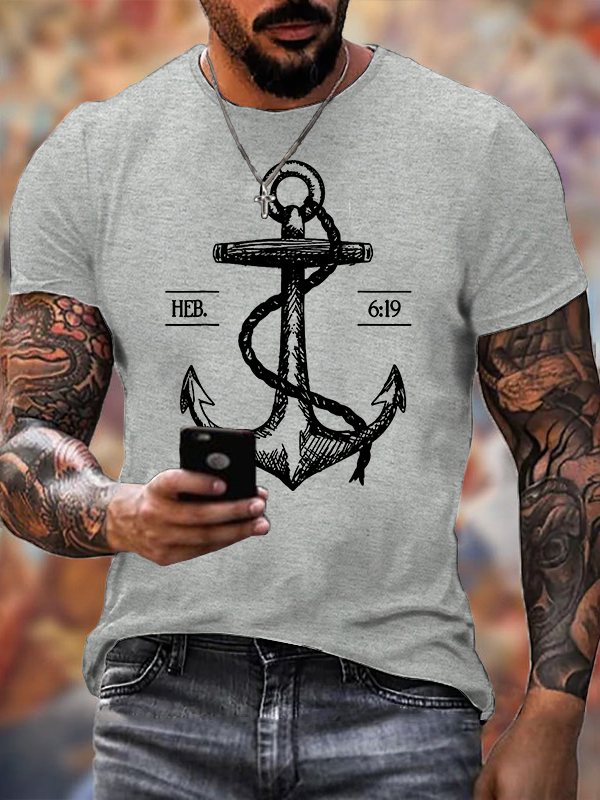 Hebrews 6 ：19  Christian Cotton T-Shirt