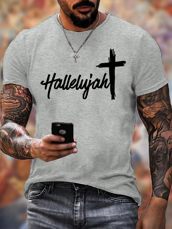 Hallelujah Jesus God Christian Cotton T-Shirt