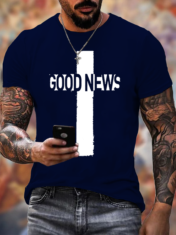 Good News Jesus God Christian Cotton T-Shirt
