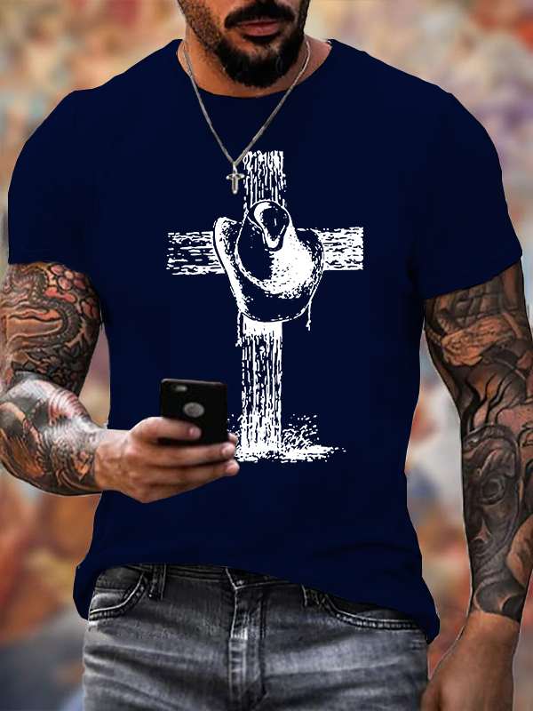 Faithful Rider Jesus God Christian Cotton T-Shirt