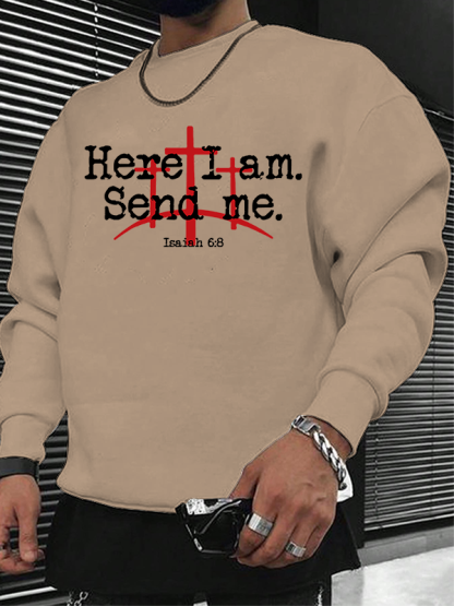 Here I Am Send Me - Bible Verse Isaiah 6:8 Christian Sweatshirt