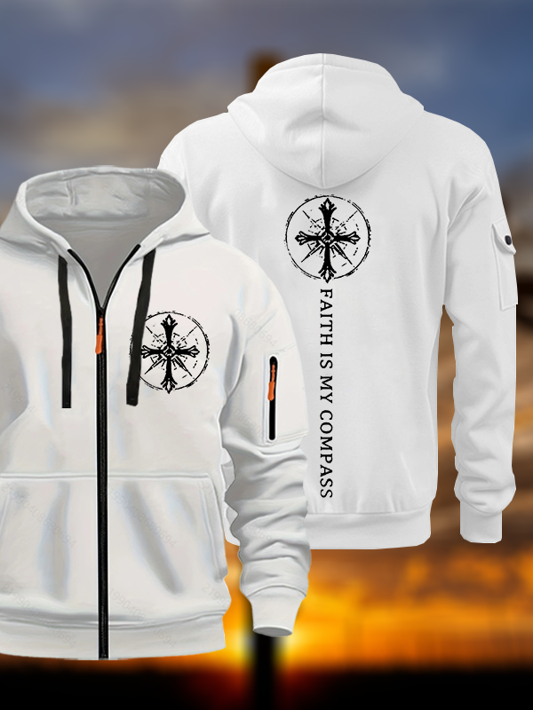 Faith Is My Compass Jesus God Christian Zipper Hoodies