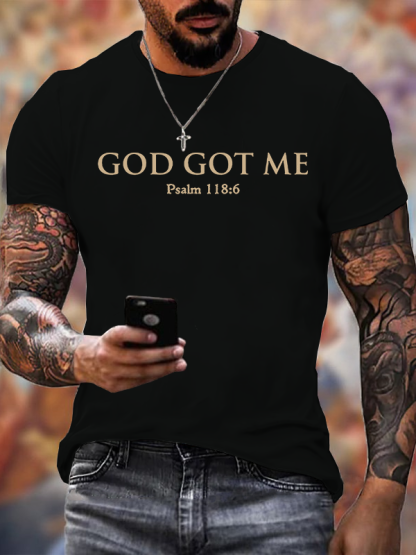 God Got Me Jesus God Christian Cotton T-Shirt