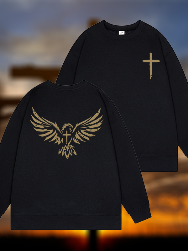 Wings Like Eagles  Jesus God Christian Sweatshirt