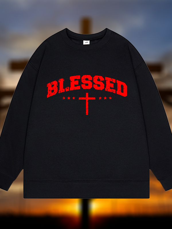 Blessed Cross Jesus God Christian Sweatshirt