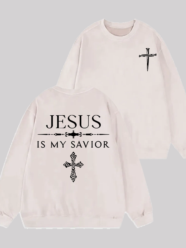 Jesus Is My Savior Jesus God Christian Washed Sweatshirt