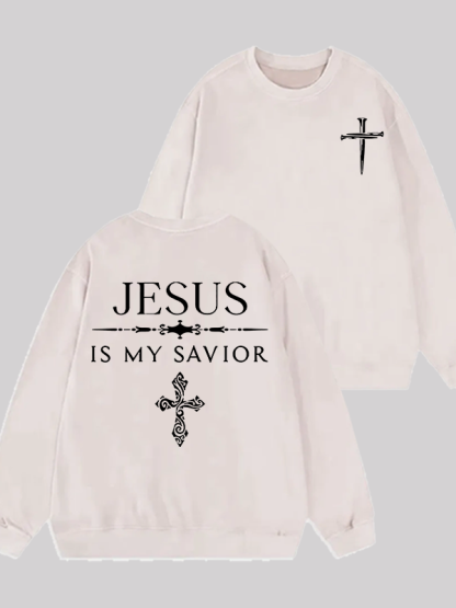 Jesus Is My Savior Jesus God Christian Washed Sweatshirt