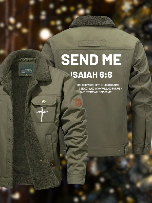 Men's SEND ME Casual Fleece-Lined Jacket