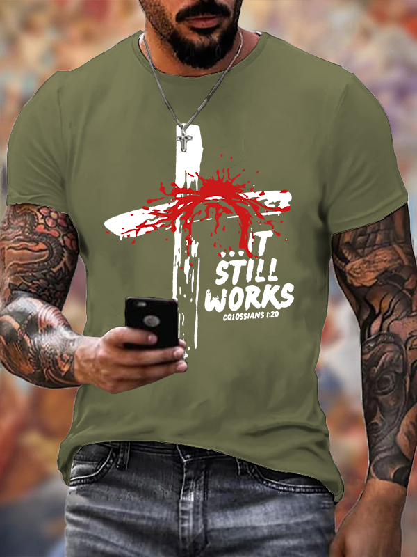 Faith In The Blood Of Jesus Jesus God Christian Cotton T-Shirt
