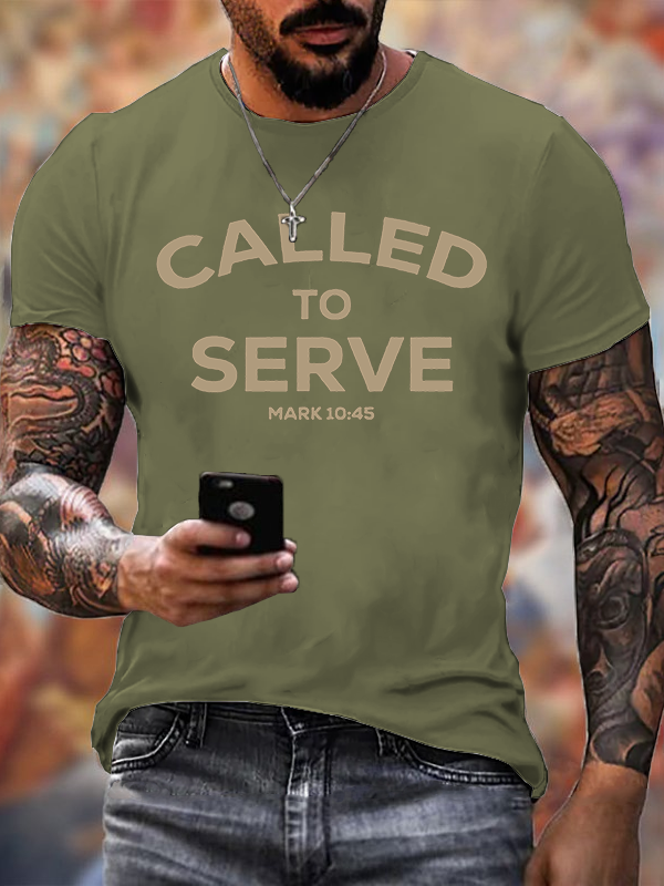 Called to Serve Jesus God Christian Cotton T-Shirt