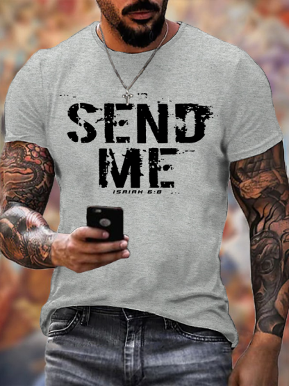 Send Me Isaiah 6:8  Jesus God Christian Cotton T-Shirt