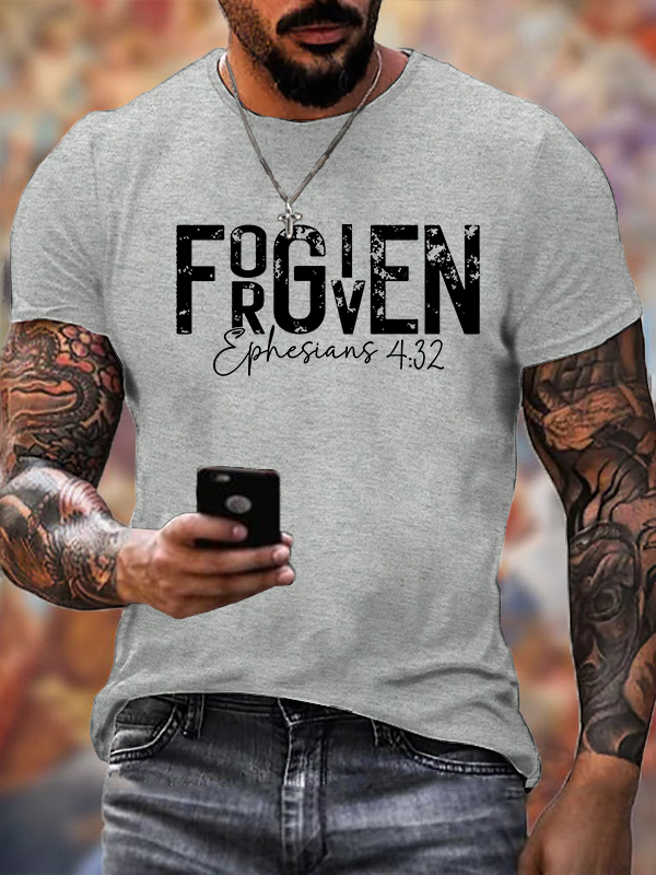 Not Perfect Just Foregiven Jesus God Christian Cotton T-Shirt