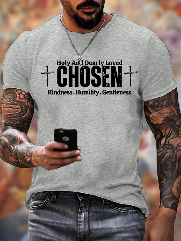 Chosen Jesus God Christian Cotton T-Shirt