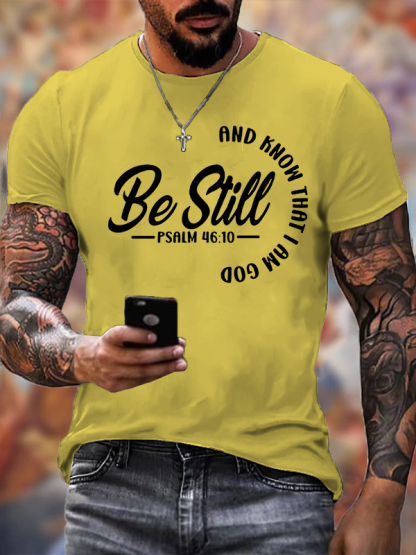Be Still  Jesus God Christian Cotton T-Shirt
