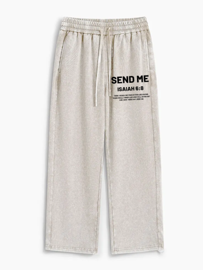 Send Me Jesus God Christian Washed Sweatpants