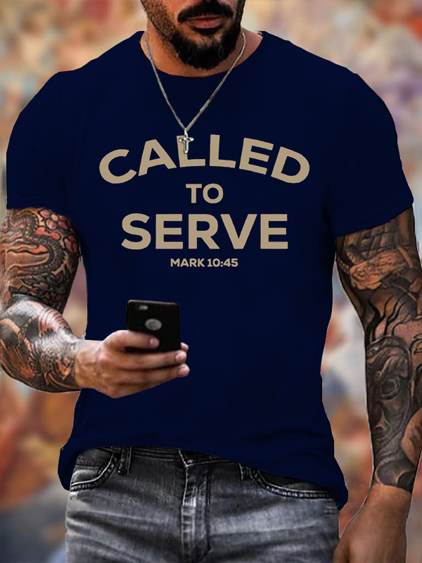 Called to Serve Jesus God Christian Cotton T-Shirt