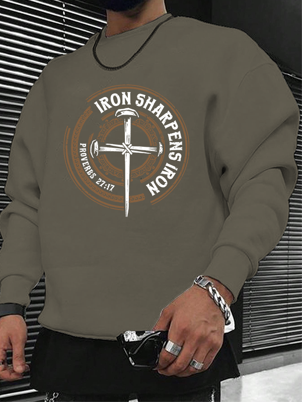 Iron Sharpens Iron - Proverbs 27:17 Christian Sweatshirt